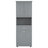 Tall Grey Bathroom Cabinet With Laundry Basket, Large Storage Space Tilt-Out Hamper And Upper Cabinet-471546671