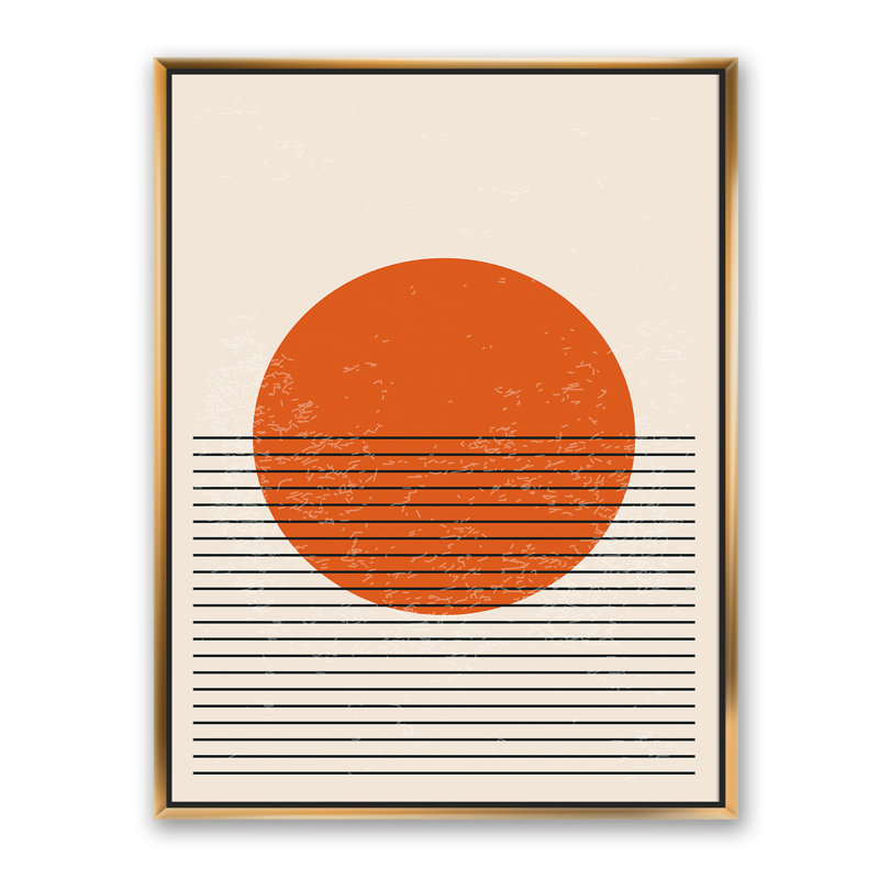 «Minimal Geometric Compostions of Elementary Forms XIII», reproduction d'impression sur toile, H 40 po x l 30 po, Doré