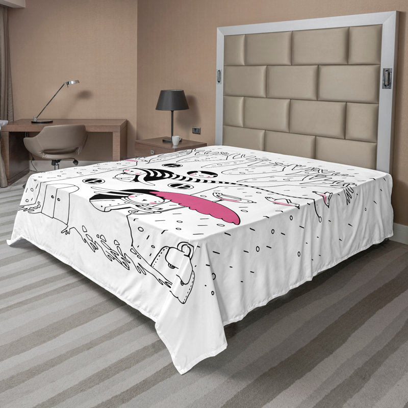 Drap plat Ambesonne, Drap plat pour très grand lit californien