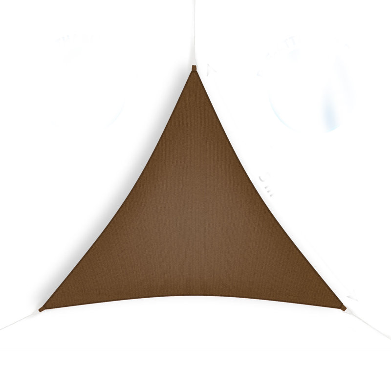 Mocha Polyethylene Triangle Shade Sail Canopy 11 ft. x 10 ft.
