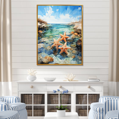 Tropical Starfish Beach Serenade 3 - Coastal Tropical Wall Art