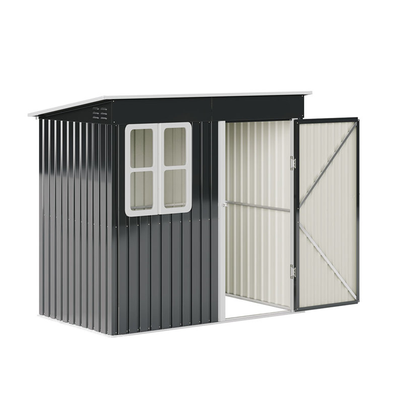 Living and Home 7 ft. W x 4 ft. D Zinc Steel Garage Shed