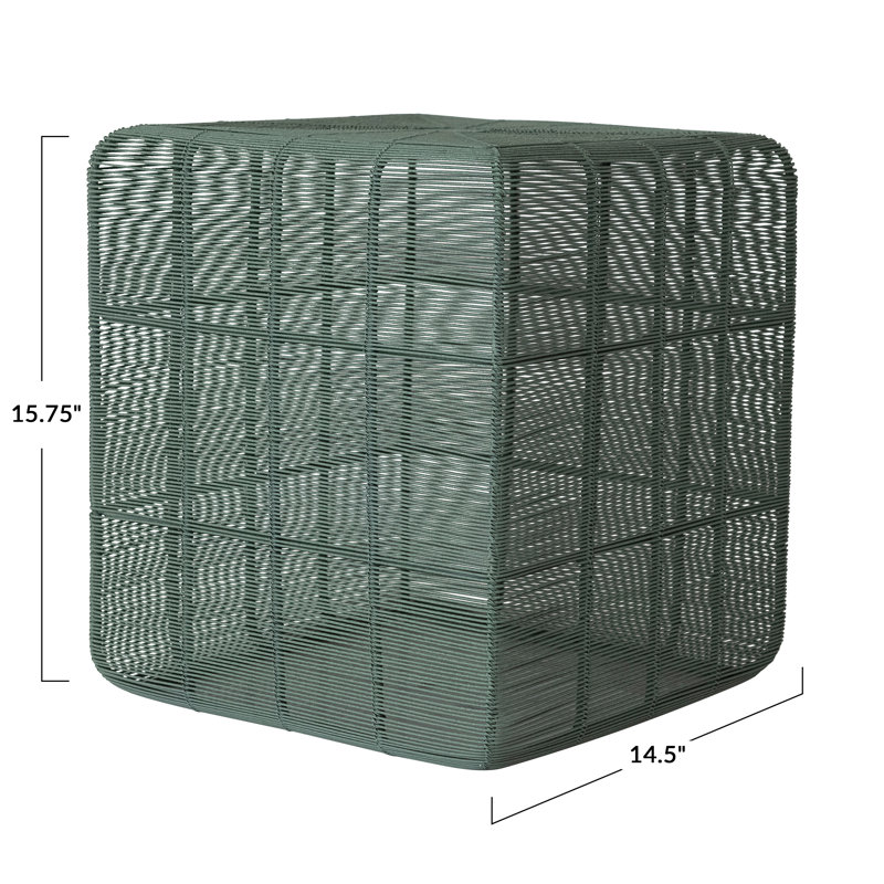 Table d'appoint carrée en métal
