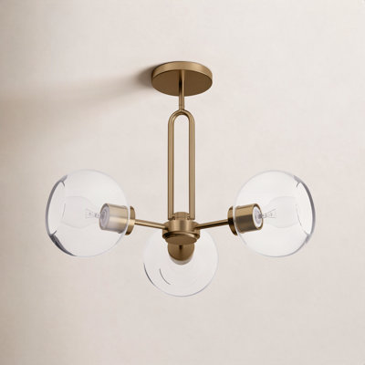 Herma 22" 3-Light Semi Flush Mount