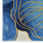 Tapis en viscose touffeté à la main bleu / mauve / jaune-87689739