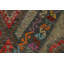 Tapis rouge / gris en laine fabriqué à la main à motif géométrique rectangulaire 5 pi 10 po x 8 pi 2 po Kemyiah