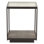 St. George 18" Side Table with Glass Top in Oxidized Black