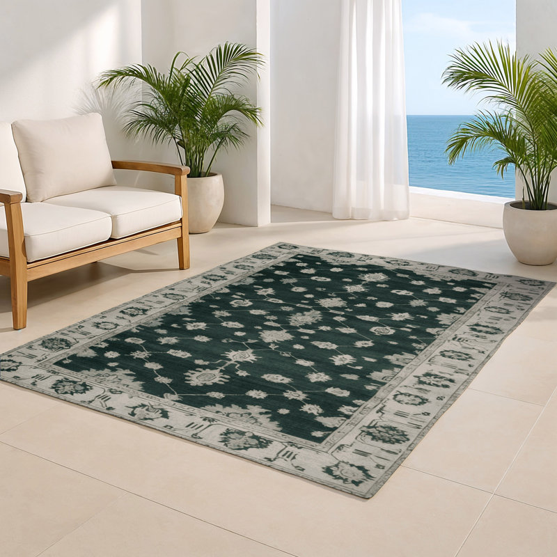 Tapis bleu intérieur et extérieur surteint, Rectangulaire 2 pi x 3 pi
