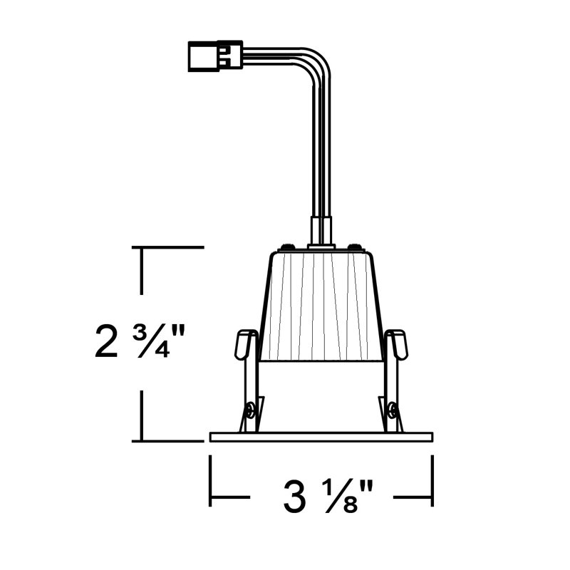 Ensemble d'éclairage encastré 3,13 "Remodel IC LED, Bronze frotté à l'huile