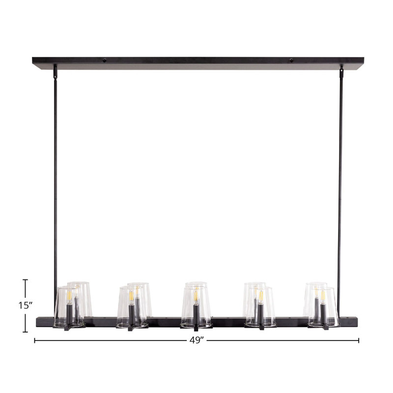 Luminaire suspendu noir à 1 lumière Conaill