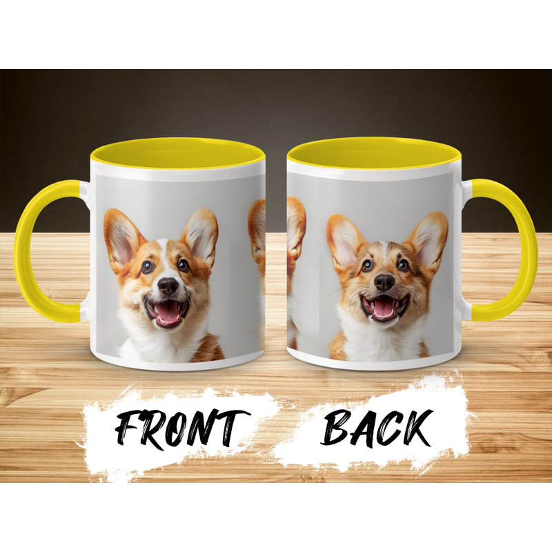 Ceramic Coffee Mug, 3, Yellow