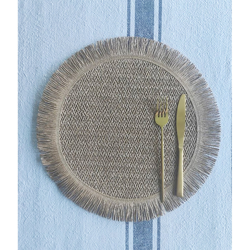 Anjanet Polypropylene Solid Colour Round, Natural