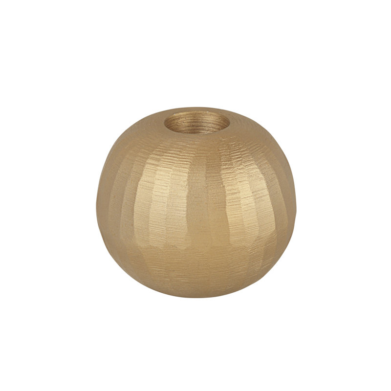 Brass Plated Round Tabletop Votive Candle Holder