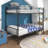 Twin Over Twin Bunk Bed With Reinforced Metal Frame, Noise-Free Design, And Ample Under-Bed Storage For Space-Smart Living.
