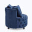 Chaise pivotante rembourrée et capitonnée en velours-951953038
