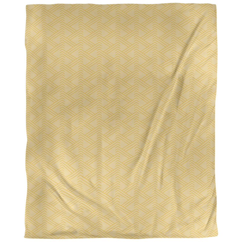 Tissu de zag zig, Polyester filé, L 60 po x l 36 po, Jaune