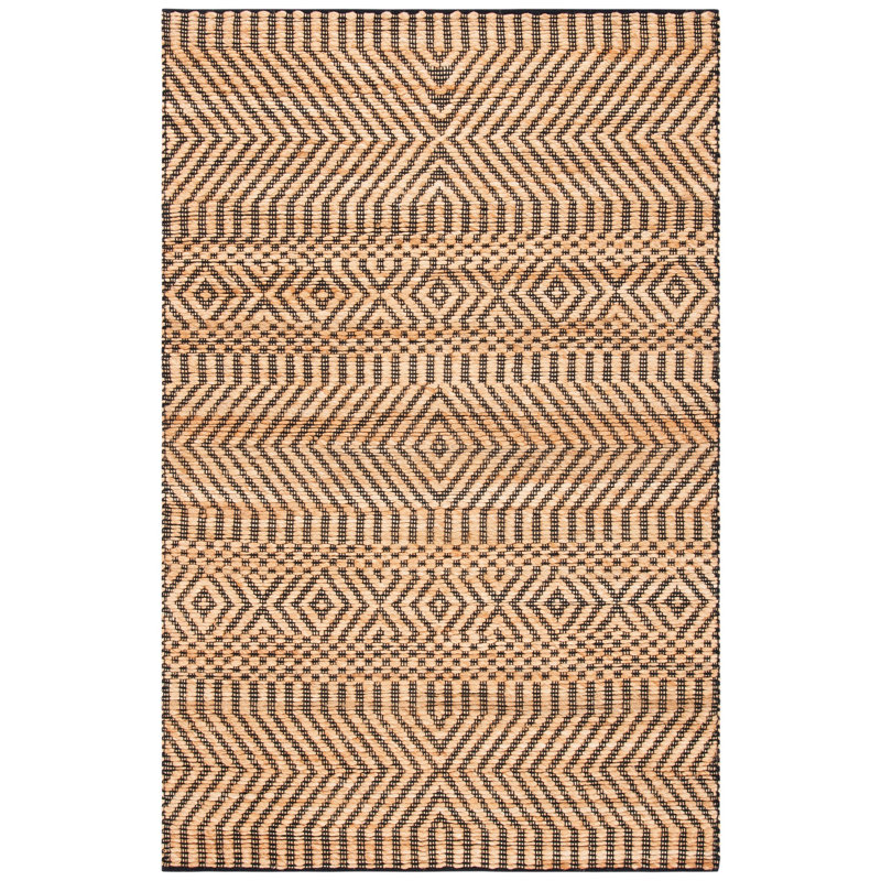 Sueann Kilim Hand Woven Jute Geometric Rug, Rectangle 3' x 5'