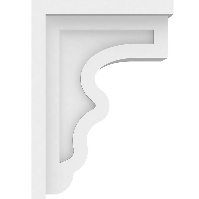 3 1/2"W x 6"D x 8 3/8"H Standard Highland Architectural Grade PVC Corbel, 8.38" H x 3.5" W x 6" D