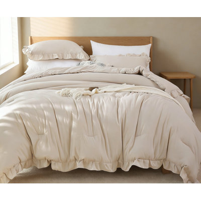 Ensemble d'édredon grand en microfibre, literie toutes saisons lavable avec 2 taies décoratives