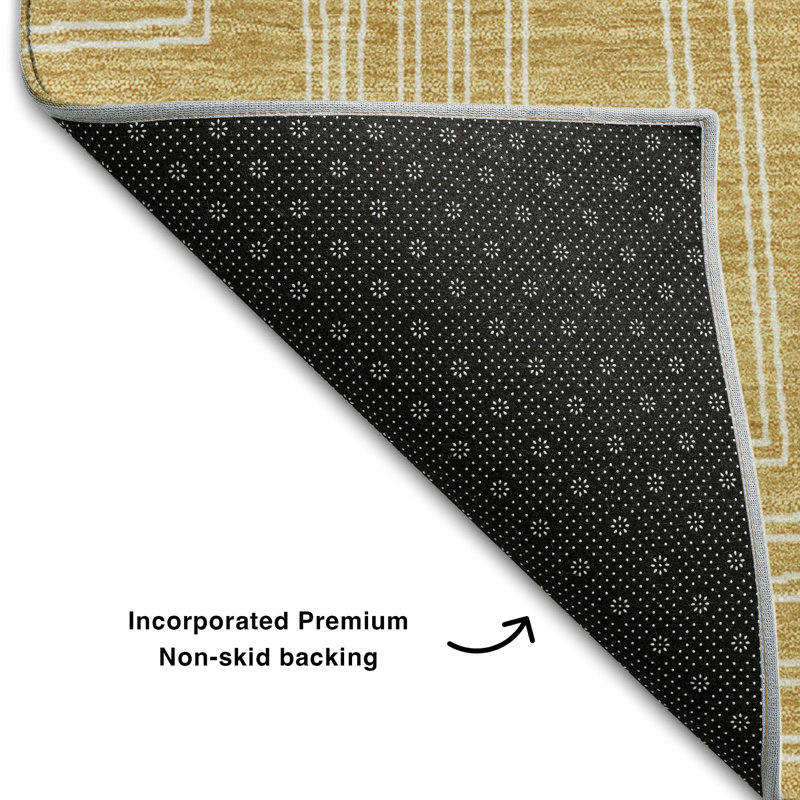 Premium Machine Washable Harrietstown AMF1045 Geometric Rug, Rectangle 9' x 12'