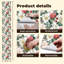 Papier peint adhésif peler et coller en PVC, revêtement mural auto-adhésif amovible avec impression romantique de décoration de jardin romantique Wildflower Garden, imperméable pour la décoration intérieure - Rouleau