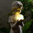 Girl Holding Bubble Lighted Garden Statue Solar Powered LEDs