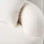 Blanc à 2 places incurvées avec accoudoir rond, idéal pour le salon et les petits espaces, sans assemblage, conception ergonomique minimaliste en mousse à ressorts pour chambre à coucher, confort-651609007