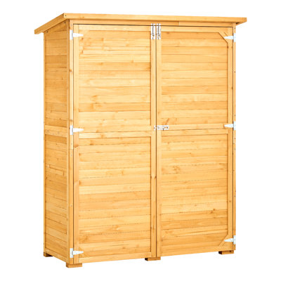 Outdoor Wooden Storage Shed Waterproof Garden Tool Metal Shed 4.58 ft x 5.62 ft
