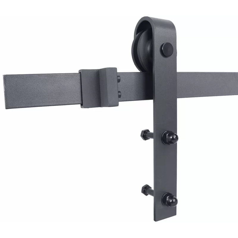 Porte de grange en bois lambrissé en Z avec trousse de quincaillerie d'installation, Teinture érable doré, 36 po x 84 po