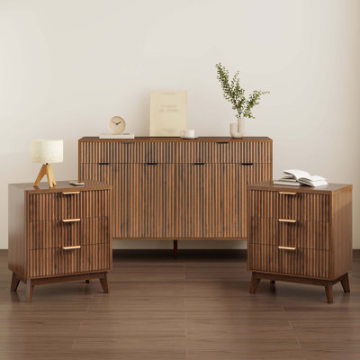 Night Stand Set Of 2, Bedroom Set With 3 Drawers, Bedroom Dresser, Dresser And Nightstand Set, Tall Dresser, Bed Side Table Set Of 2, Bedroom Furnitur