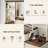 Makeup Vanity Desk With Mirror, Lights & Power Outlet, 54" Large Vanity Table With Glass Top, RGB Drawer & Magnifying Mirror, Make Up Desk With 3 Shelves & 7 Drawers, White-1607374341