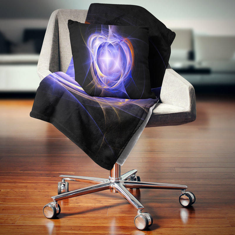 Supernova Explosion Blue - Abstract Printed Pillow