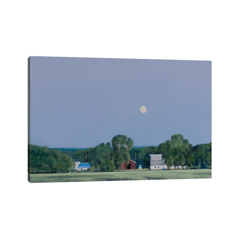 Lowry Farm Moonrise 1 Piece Wrapped Canvas Wall Art, 30.48 cm H x 45.72 cm W