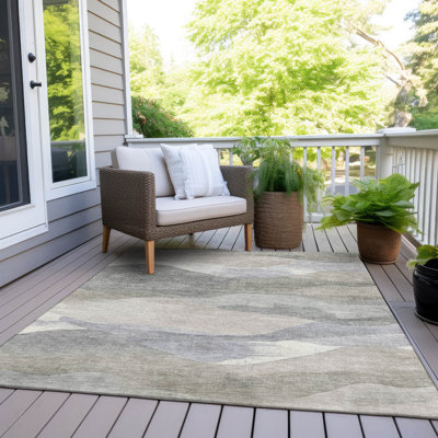 Tapis beige d'intérieur / extérieur lavable à la machine