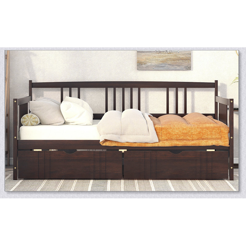 Daybed Wood Bed With Two Drawers