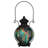 14.5 Inch Glass and Metal Swirl LED Solar Powered Outdoor Lantern with Decorative Hanging Hook and Rechargeable Battery-104315324