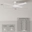 Ventilateur de plafond d'extérieur 56 po Burslem, ventilateur d'intérieur sans lumière, style moderne avec télécommande, moteur à courant continu à 6 vitesses et débit d'air élevé et silencieux - Finition blanc mat-627882590