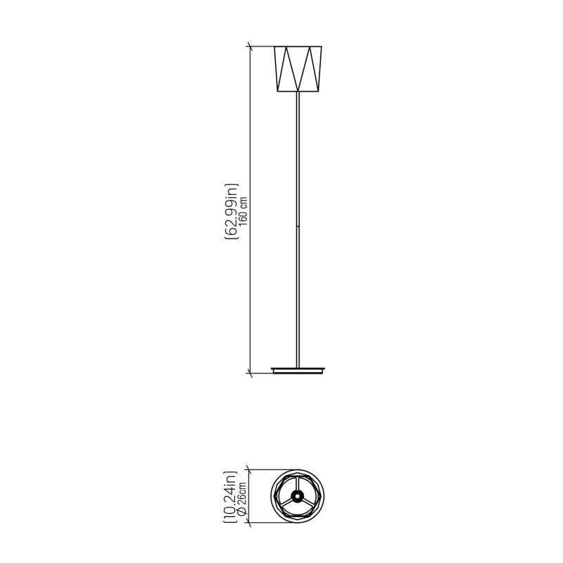Facet Floor Lamp, Imbuia, Imbuia