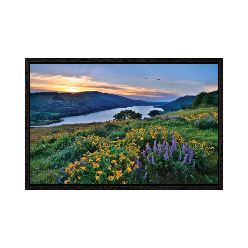 USA, Oregon. View Of Lake Bonneville At Sunrise. by Jaynes Gallery - Print on Canvas, 66.04 cm H x 45.72 cm W, Black Framed