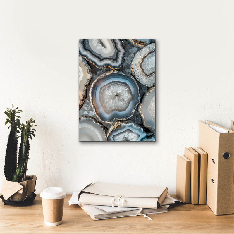 «Glow Of White Crystal» par Svetlana Aleynikova, art mural sur toile, H 16 po x l 12 po
