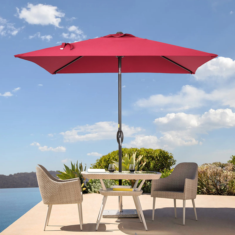 Sabery 78'' Market Umbrella, Wine Red