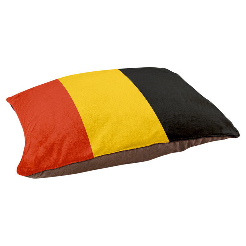 Coussin pour chien hockey Las Vegas, Grand (l 50 po x P 40 po x H 17 po), Orange / jaune / noir