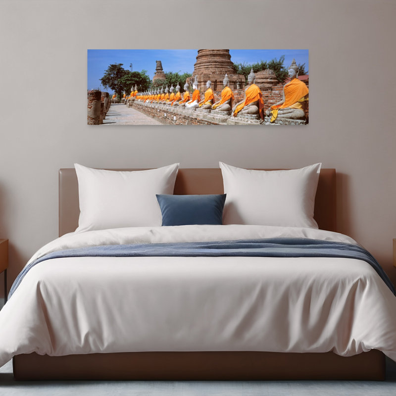 Art mural Ayutthaya, H 16 po x l 48 po