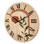 Horloge murale abstraite lune géométrique avec feuille III-63902446