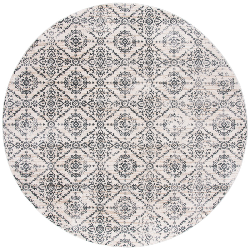 Gaige Performance Geometric Rug, Round 6'7"