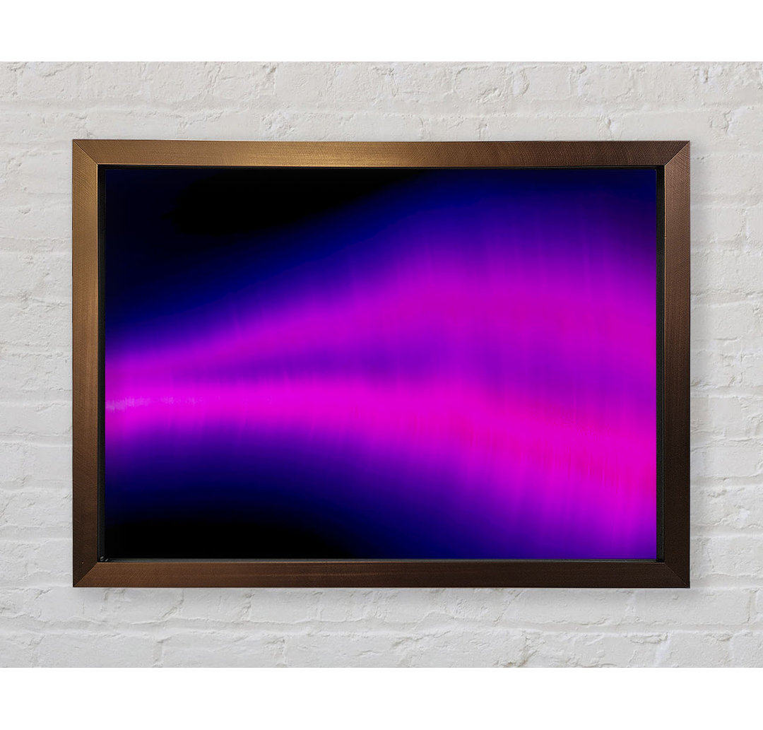 Gerahmtes Wandbild Cerise Sound Wave