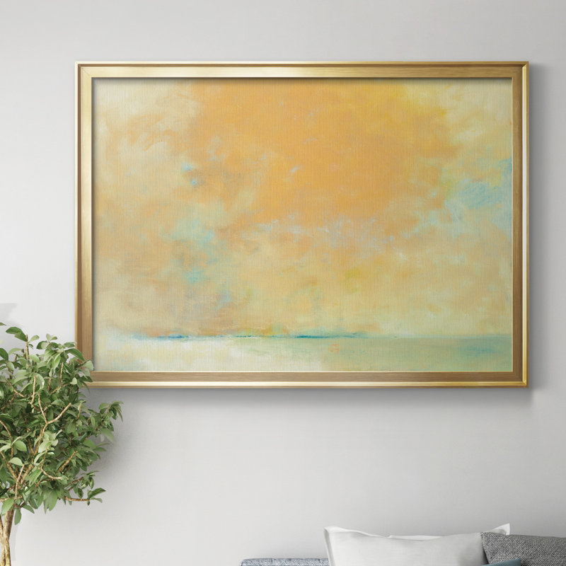 Tangerine - Peinture sur toile encadrée, H 22,5 po x l 30,5 po x P 1,5 po, Or