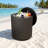 2-in-1 Outdoor Cooler Side Table & Insulated Ice Bucket, Weather-Resistant Patio Beverage Bar with Smart Hook-On Lid & Vertical Stripe Design for Backyard Parties & Poolside, Black-111066862-126560348