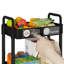 Chariot de cuisine, organisateur de rangement multifonctionnel à roulettes, chariot mobile avec roulettes verrouillables-480754543