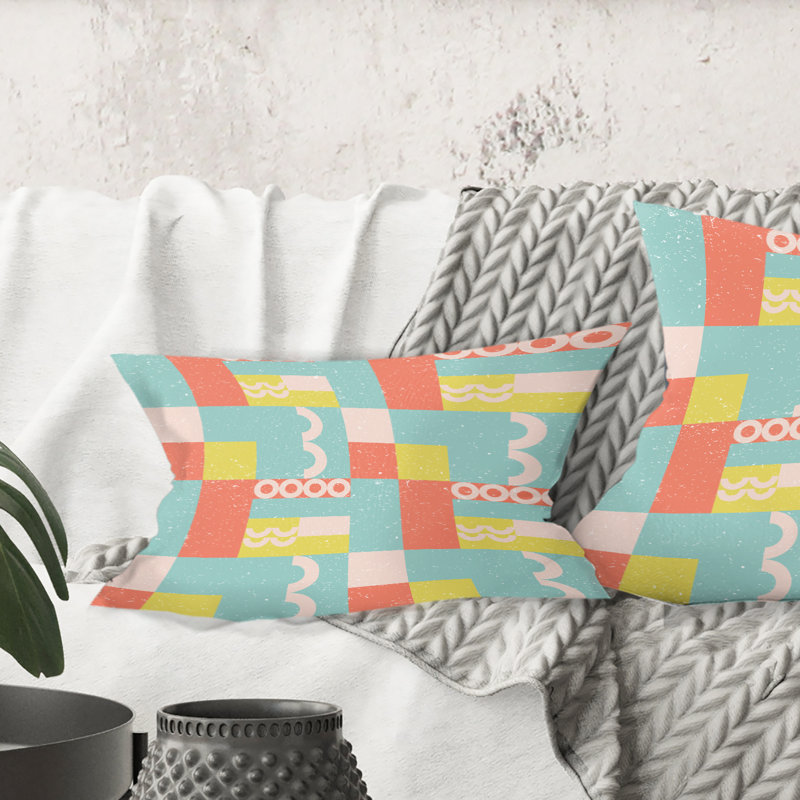 Coussin décoratif rétro Mid-Century